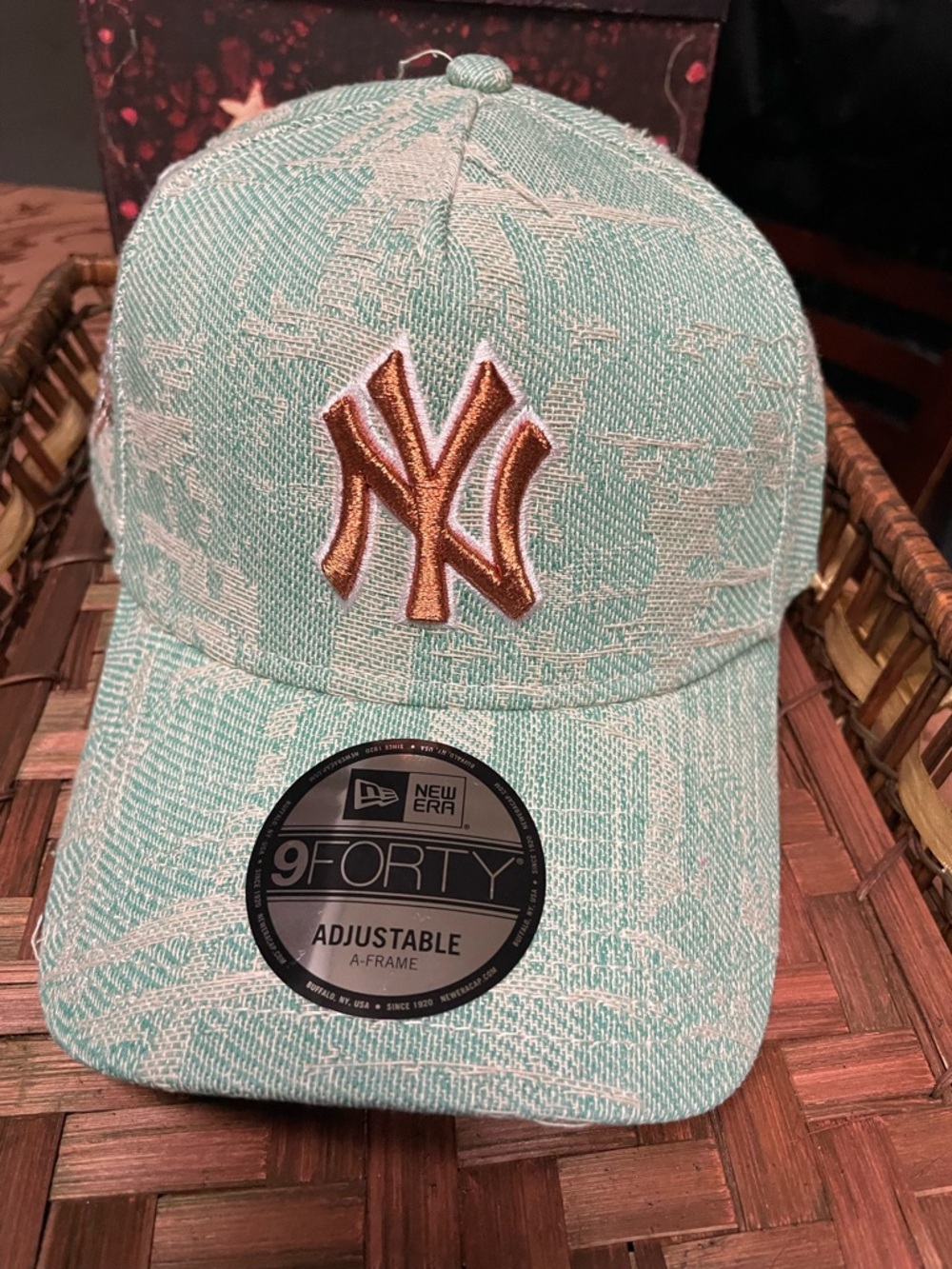 Yankees New Era Mint Green Cap with Copper NY Logo